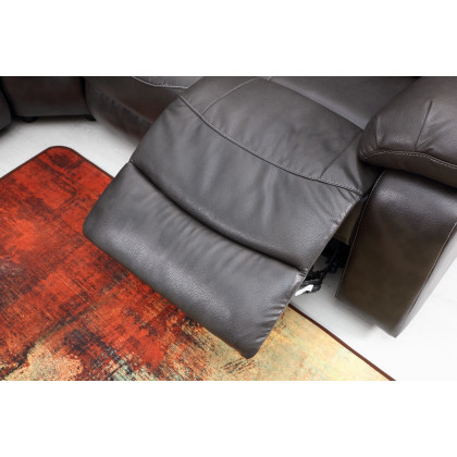 GUF 9443 Sectional - Dark Gray, Leather Air