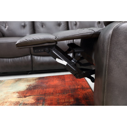 GUF 9443 Sectional - Dark Gray, Leather Air
