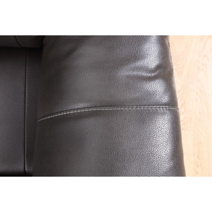 GUF 9443 Sectional with Power Recliners - Dark Gray, Leather Air