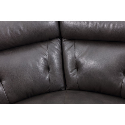 GUF 9443 Sectional with Power Recliners - Dark Gray, Leather Air