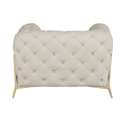 GUF 970 Sofa with 2 Chair Set - Beige, Genuine Leather