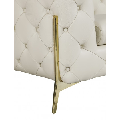 GUF 970 Sofa with 2 Chair Set - Beige, Genuine Leather