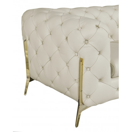 GUF 970 Sofa with 2 Chair Set - Beige, Genuine Leather