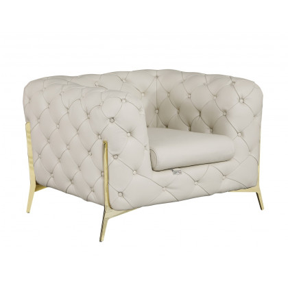 GUF 970 Sofa with 2 Chair Set - Beige, Genuine Leather
