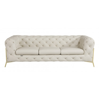 GUF 970 Sofa with 2 Chair Set - Beige, Genuine Leather