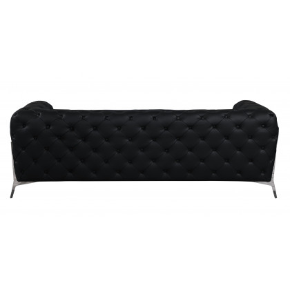 GUF 970 Sofa with 2 Chair Set - Black, Genuine Leather