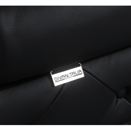 GUF 970 Sofa with 2 Chair Set - Black, Genuine Leather