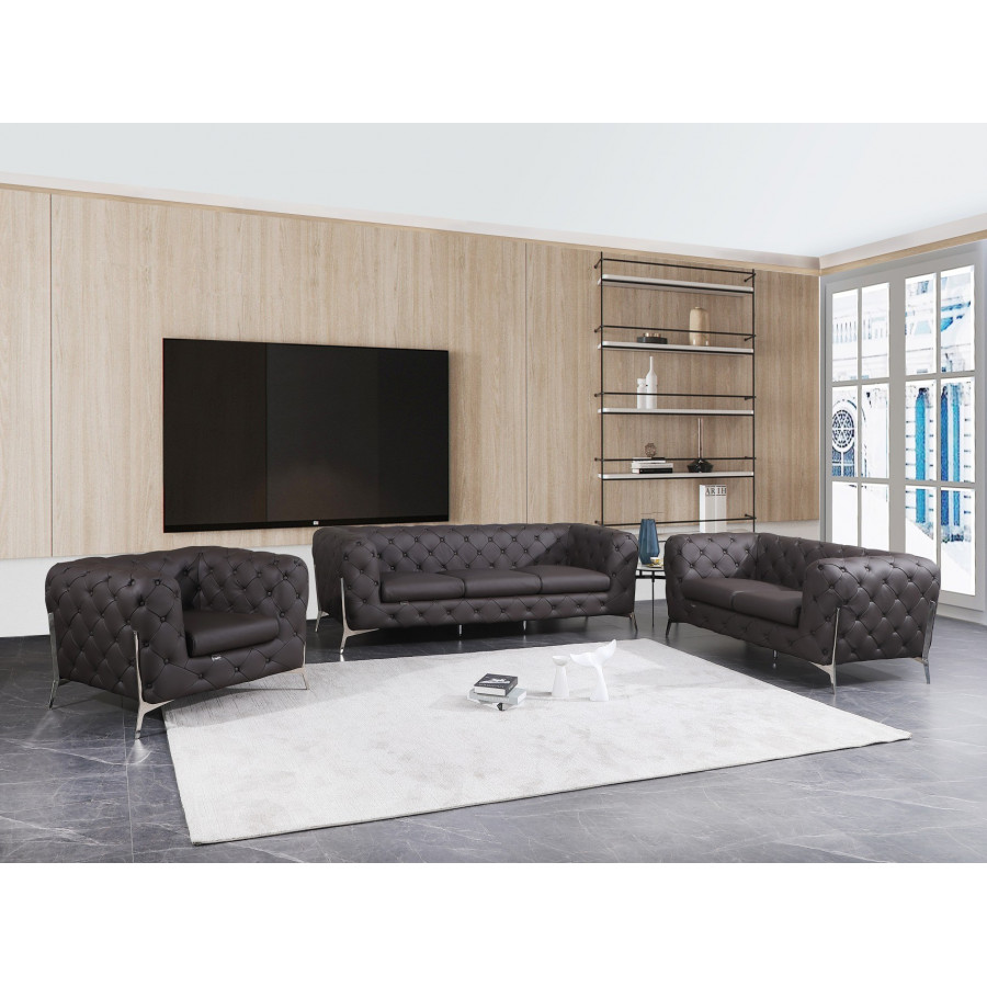 GUF 970 Sofa Set - Brown, Genuine Italian Leather