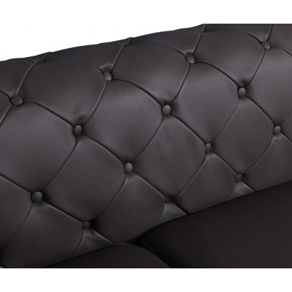 GUF 970 Sofa with 2 Chair Set - Brown, Genuine Leather