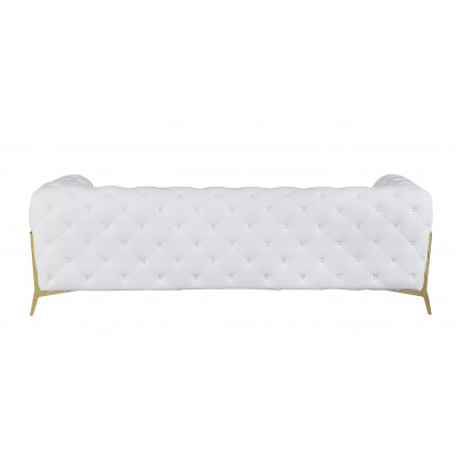 GUF 970 Sofa with 2 Chair Set - White, Genuine Leather