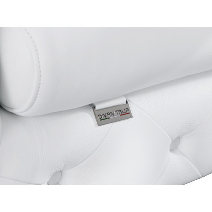 GUF 970 Sofa with 2 Chair Set - White, Genuine Leather
