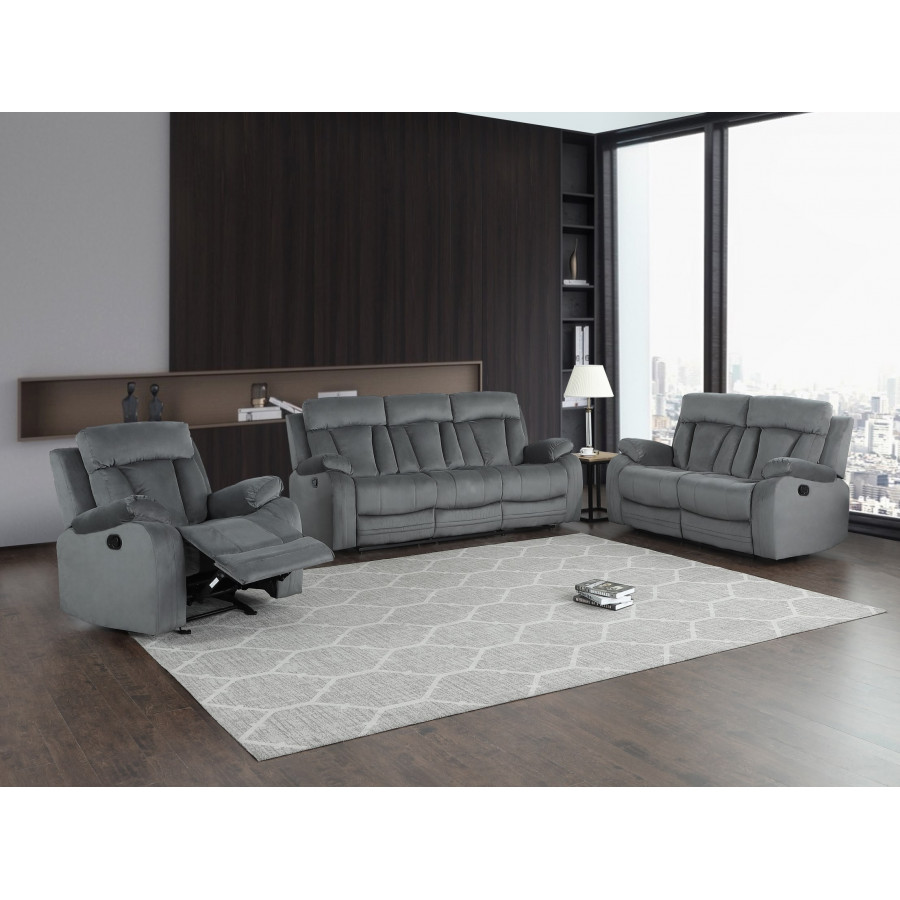 GUF 9760 Sofa Set - Gray, Microfiber