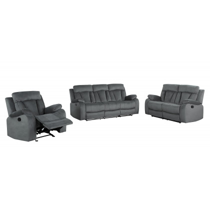 GUF 9760 Sofa Set - Gray, Microfiber