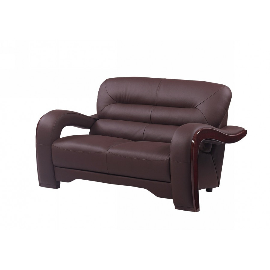 GUF 992 Loveseat - Brown, Leather Match