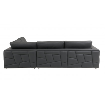 GUF 998 Right Facing Sectional Sofa - Dark Gray, Genuine Italian Leather