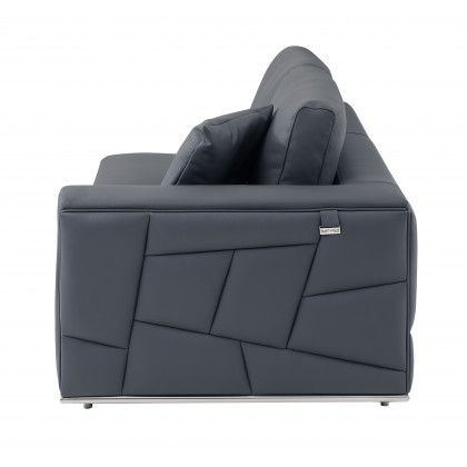 GUF 998 Left Facing Sectional - Dark Gray, Genuine Italian Leather
