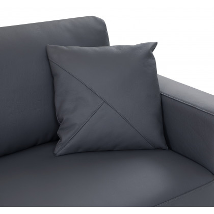 GUF 998 Left Facing Sectional - Dark Gray, Genuine Italian Leather