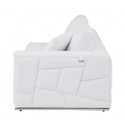 GUF 998 Left Facing Sectional - White, Genuine Italian Leather
