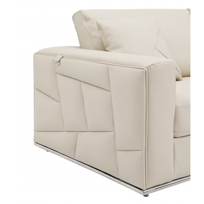 GUF 998 Right Facing Sectional Sofa - Beige, Genuine Italian Leather