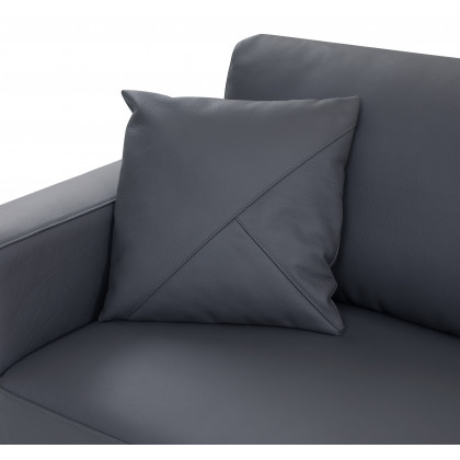 GUF 998 Right Facing Sectional Sofa - Dark Gray, Genuine Italian Leather