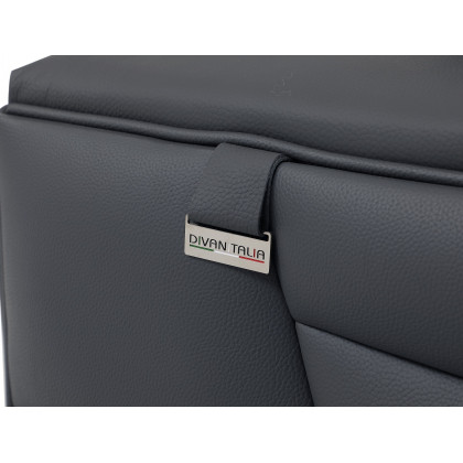 GUF 998 Right Facing Sectional Sofa - Dark Gray, Genuine Italian Leather
