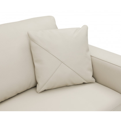 GUF 998 Left Facing Sectional - Cream, Genuine Italian Leather