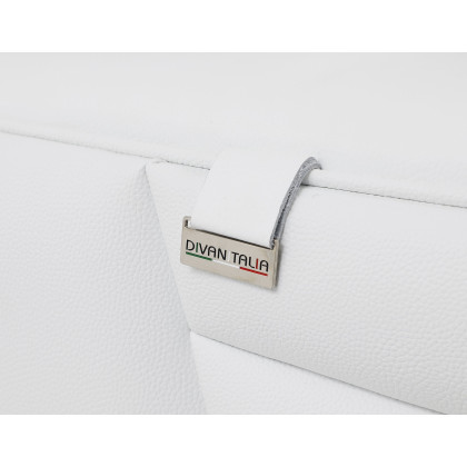 GUF 998 Right Facing Sectional Sofa - White, Genuine Italian Leather