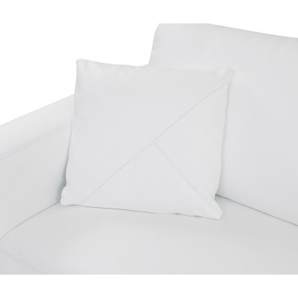 GUF 998 Right Facing Sectional Sofa - White, Genuine Italian Leather