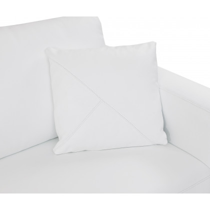 GUF 998 Left Facing Sectional - White, Genuine Italian Leather