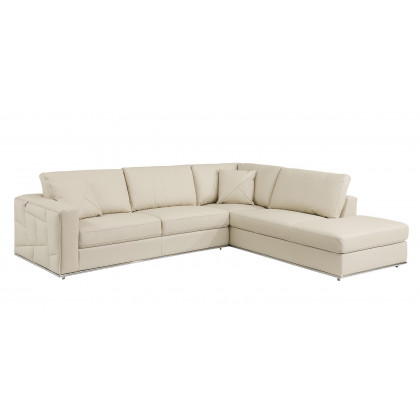 GUF 998 Right Facing Sectional Sofa - Beige, Genuine Italian Leather