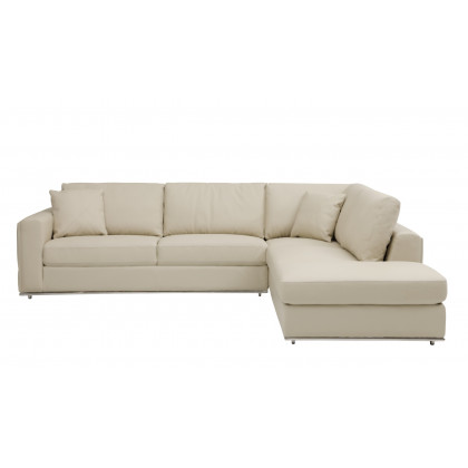 GUF 998 Right Facing Sectional Sofa - Beige, Genuine Italian Leather