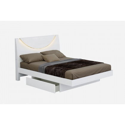 GUF Bellagio Queen Size Bedroom Set - White, 4 Pieces
