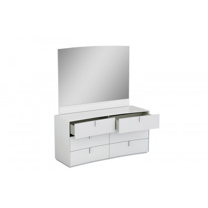 GUF Bellagio Queen Size Bedroom Set - White, 4 Pieces