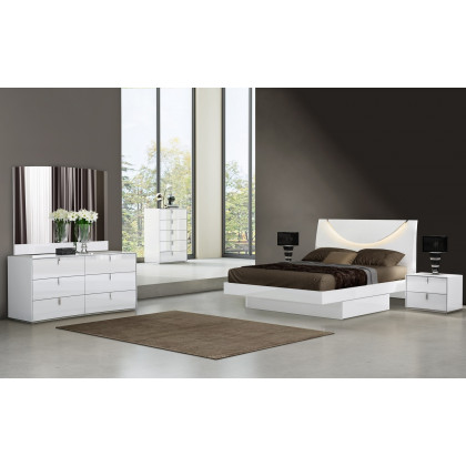 GUF Bellagio Queen Size Bed - White