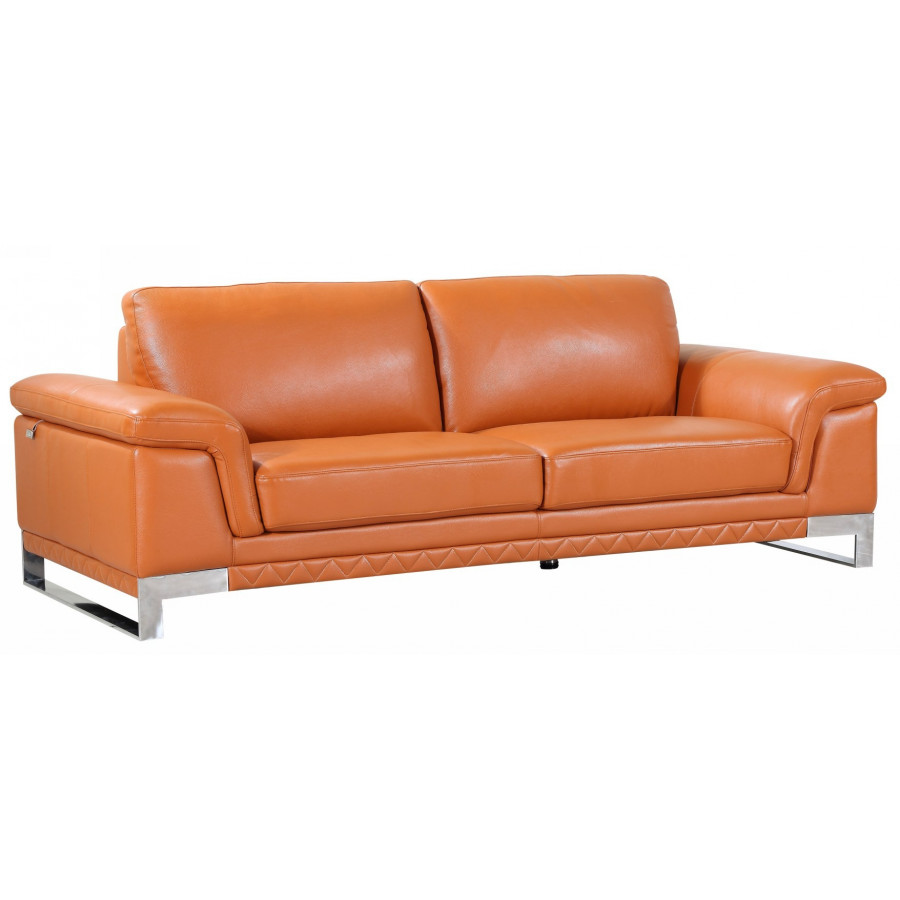 GUF 411 Sofa - Camel, Genuine Italian Leather