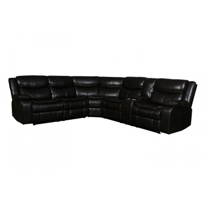 GUF 6967 Reclining Sectional - Brown, Leather Air