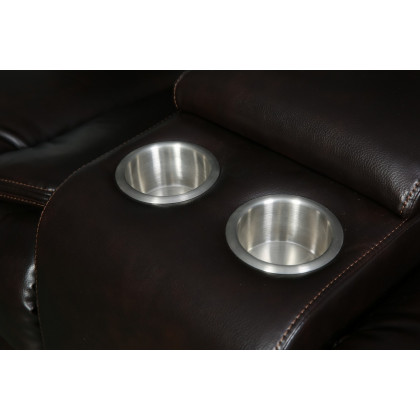 GUF 6967 Reclining Sectional - Brown, Leather Air