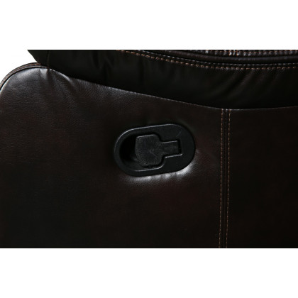 GUF 6967 Reclining Sectional - Brown, Leather Air