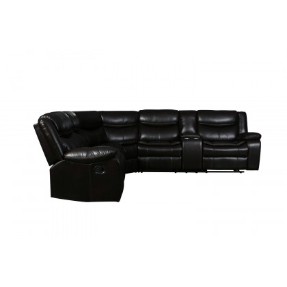 GUF 6967 Reclining Sectional - Brown, Leather Air