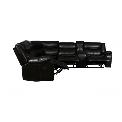 GUF 6967 Reclining Sectional - Brown, Leather Air
