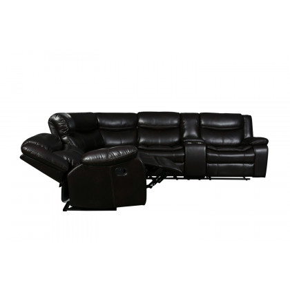 GUF 6967 Reclining Sectional - Brown, Leather Air