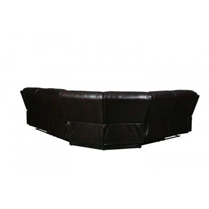 GUF 6967 Reclining Sectional - Brown, Leather Air