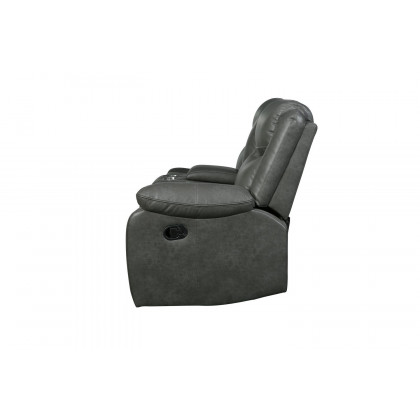 GUF 6967 Reclining Sectional - Gray, Leather Air