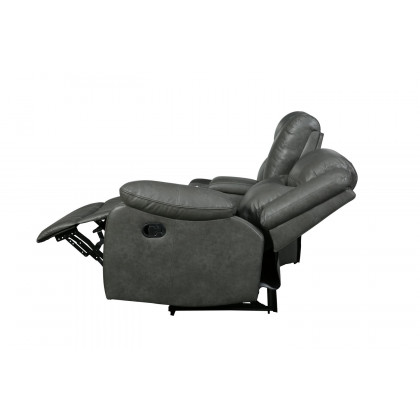 GUF 6967 Reclining Sectional - Gray, Leather Air