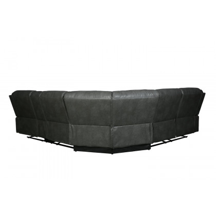 GUF 6967 Reclining Sectional - Gray, Leather Air