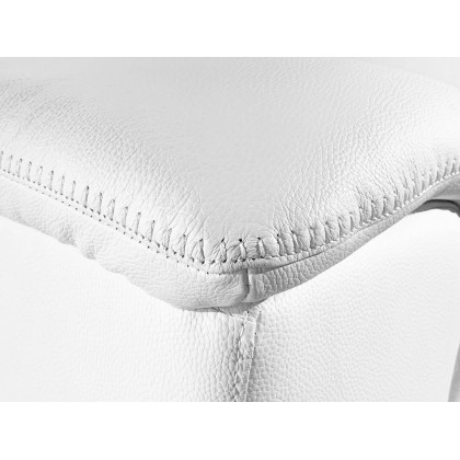 GUF 9762 3 Power Reclining 6pc Sectional with 1 Console - White, Genuine Italian Leather