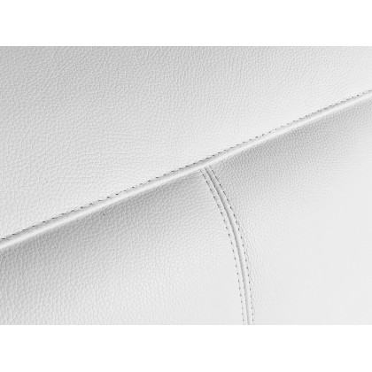 GUF 9762 3 Power Reclining 6pc Sectional with 1 Console - White, Genuine Italian Leather