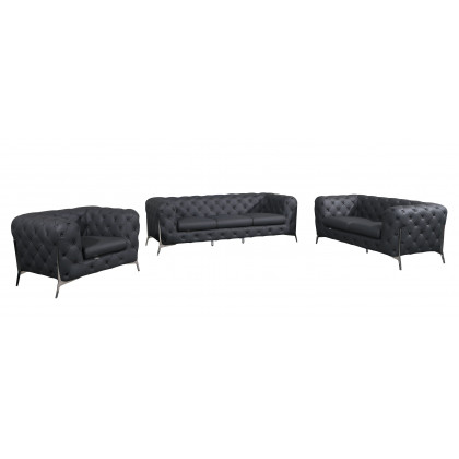 GUF 970 Sofa Set - Dark Gray, Genuine Italian Leather