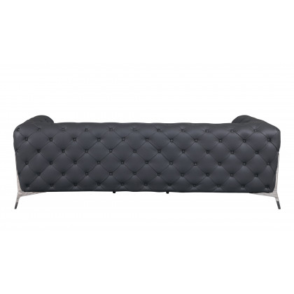 GUF 970 Sofa with Loveseat - Dark Gray, Genuine Italian Leather