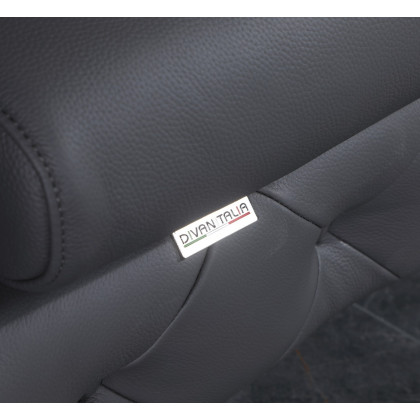 GUF 970 Sofa - Dark Gray, Genuine Italian Leather